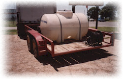 Back view of the "power washing" unit.